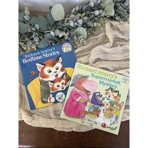 Richard Scarry's Supermarket Mystery‎ & bedtime stories Picture Book Softcover
